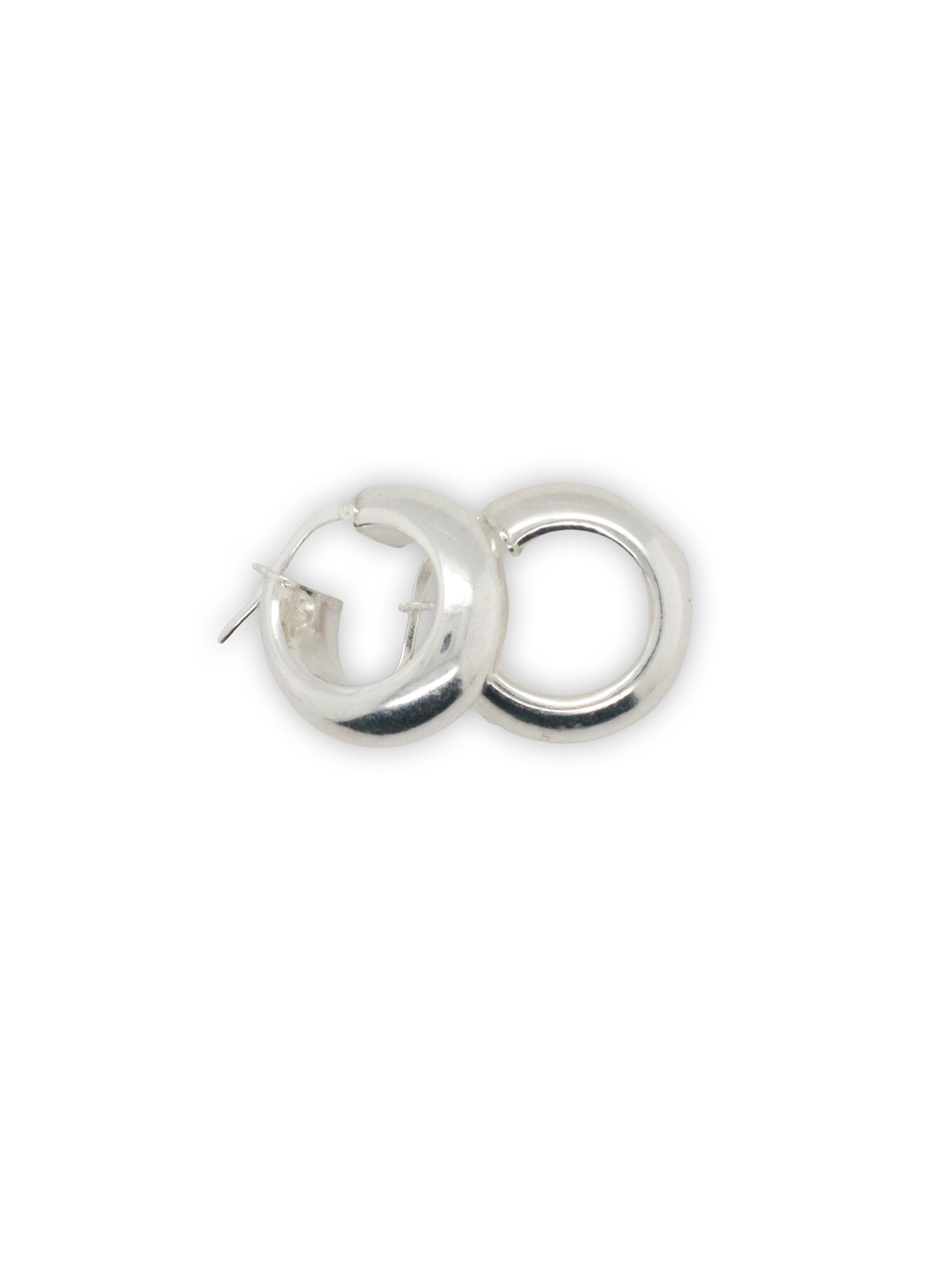 Oorringen zilver glad Ø 12 mm-2