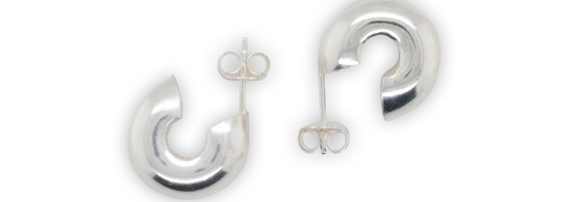 Oorbellen stekers brede halve ring