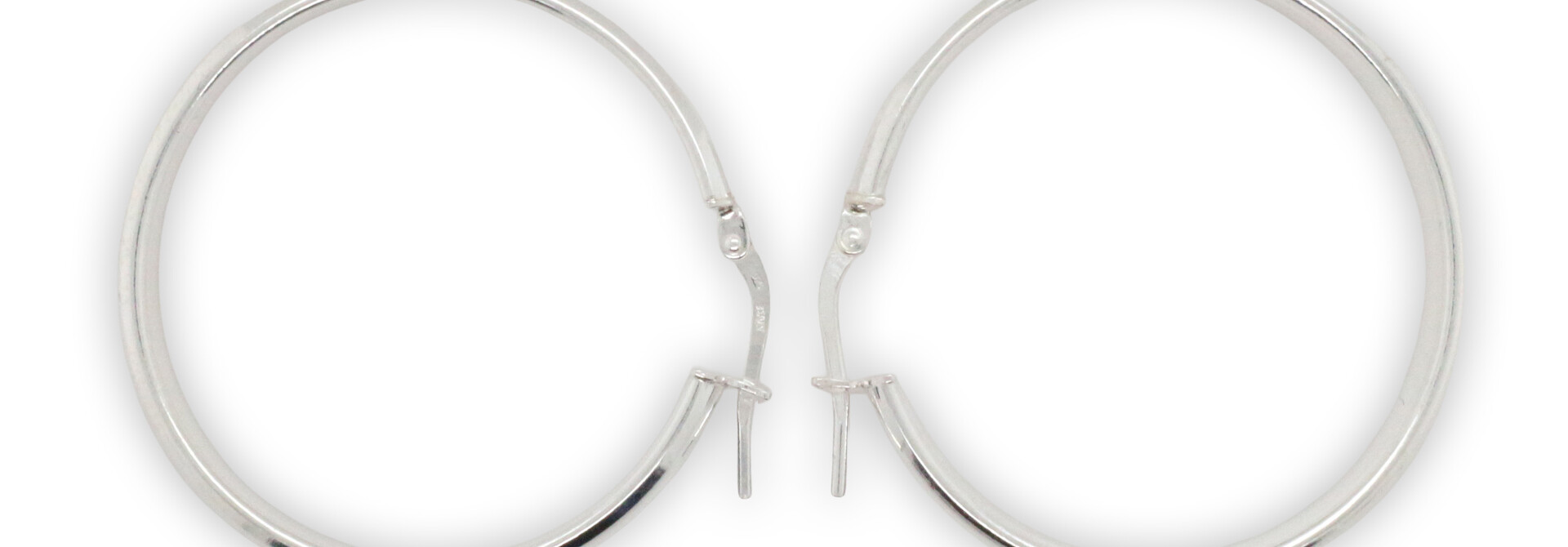 Oorringen zilver glad Ø 32 mm