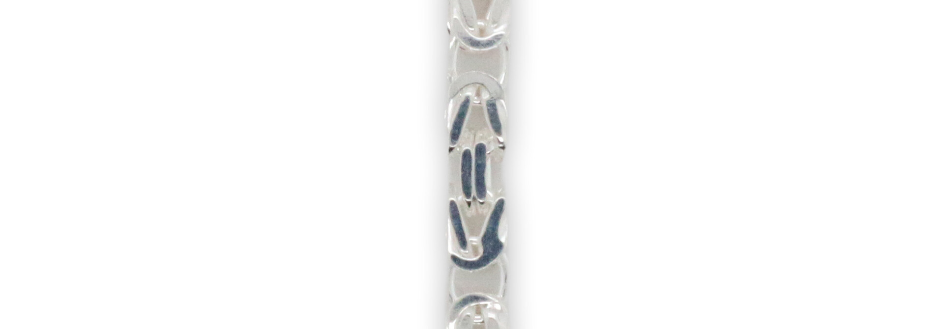 Armband koningsschakel zilver 3.5 mmm