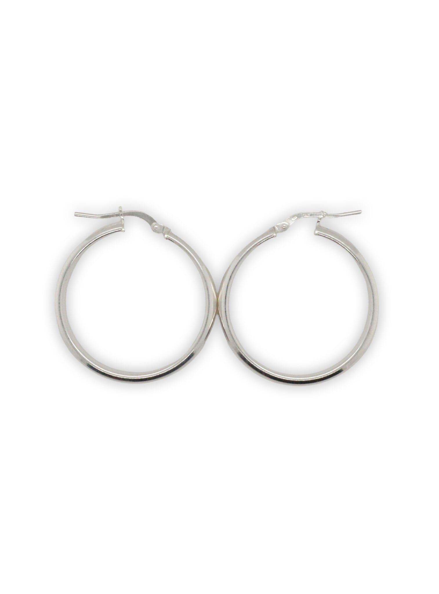 Oorringen zilver glad Ø 25 mm-1