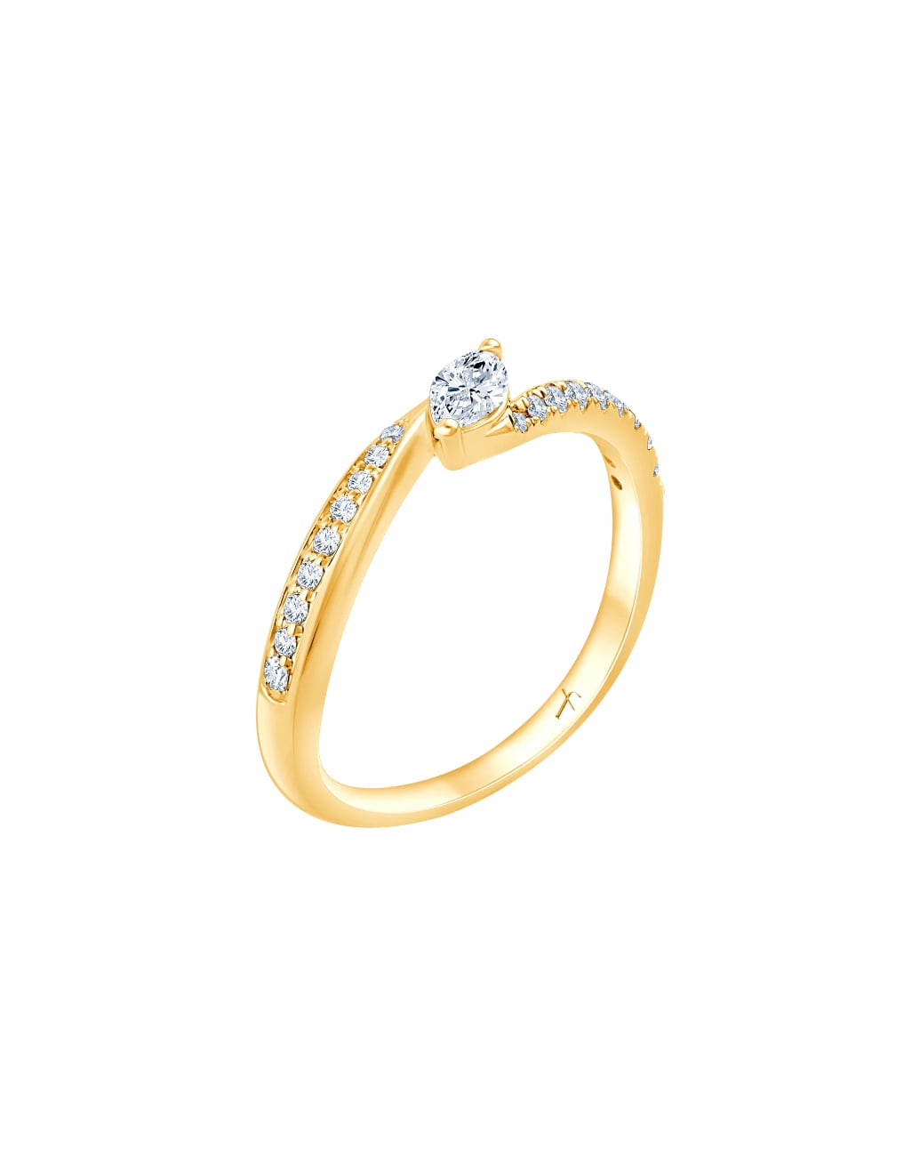 Fyere ALTHEA 14 karaat gouden ring met lab-grown diamanten 0,30 ct-1