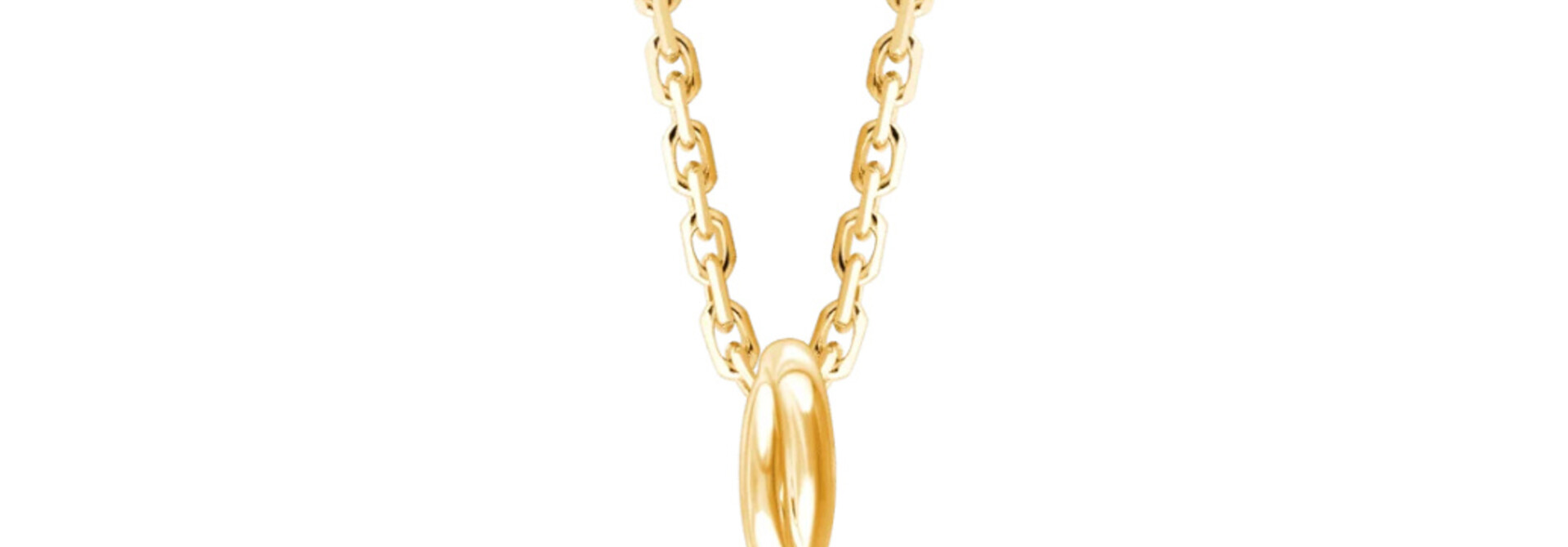 Fyere AVA 14 karaat gouden hanger met emerald geslepen lab-grown diamant 0,50 ct