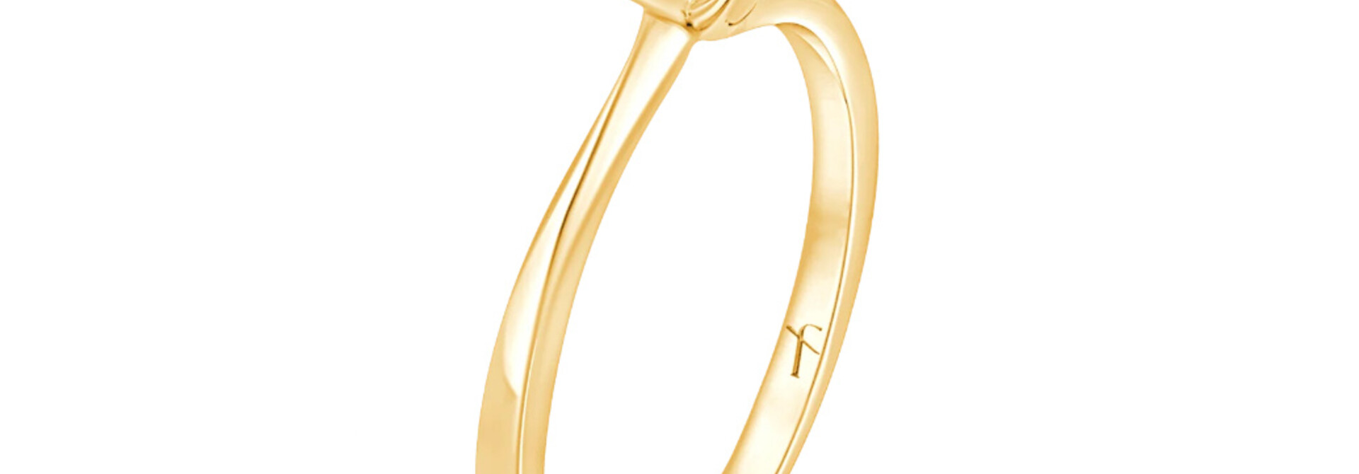Fyere AVA 14 karaat gouden ring met ovaal geslepen lab-grown diamant 0,50 ct