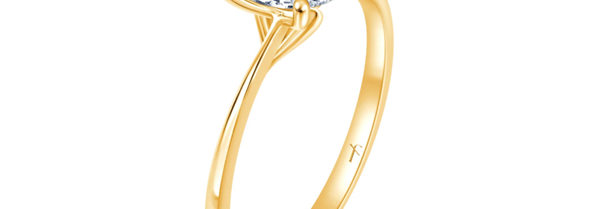 Fyere AMI 14 karaat gouden ring met ovaal geslepen lab-grown diamant 0,50 ct