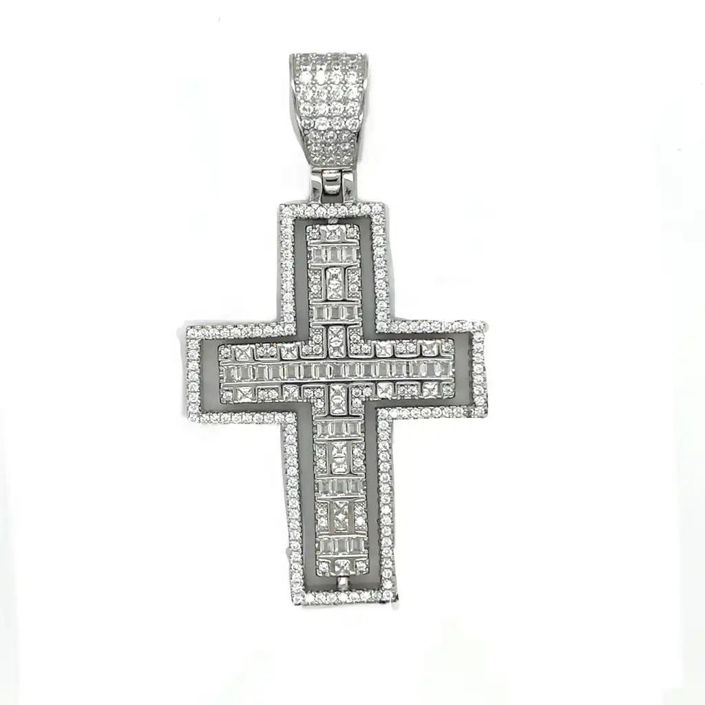 Hanger kruis draaibaar met zirkonia's-2