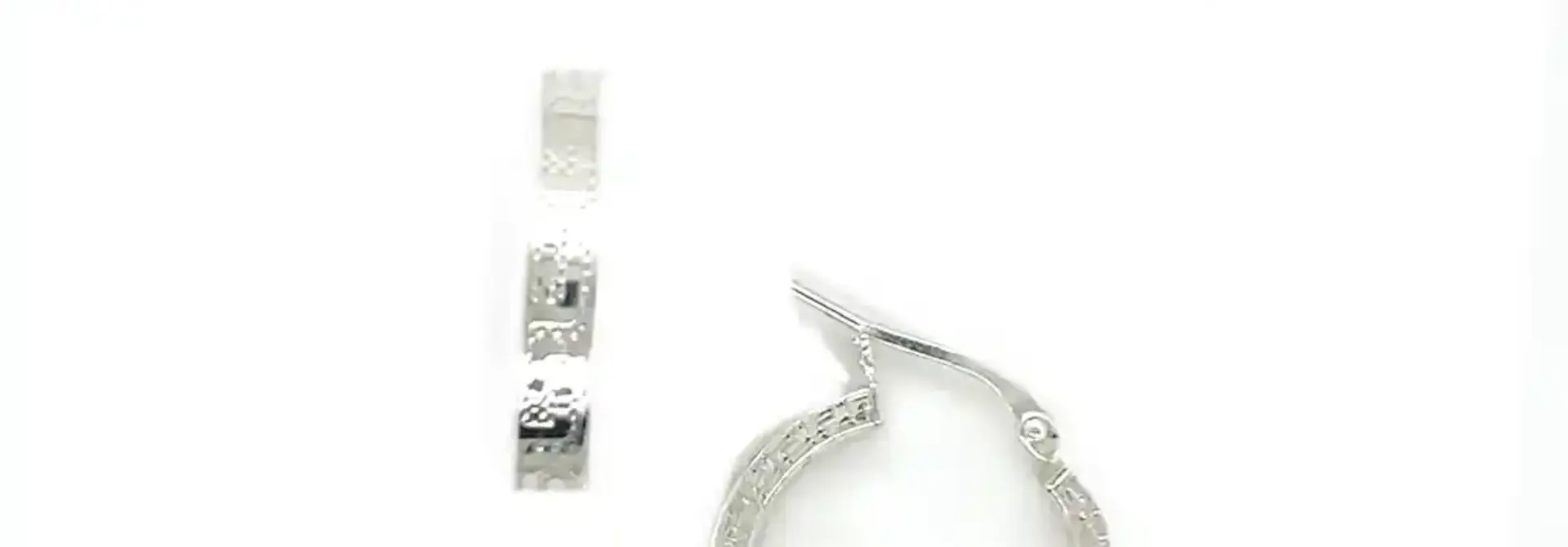 Oorringen zilver met Griekse meander Ø 16mm