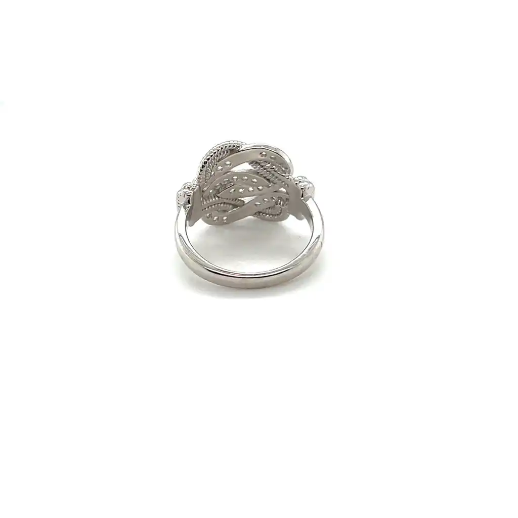 Ring mattenklopper kleine mat met zirkonia's-2