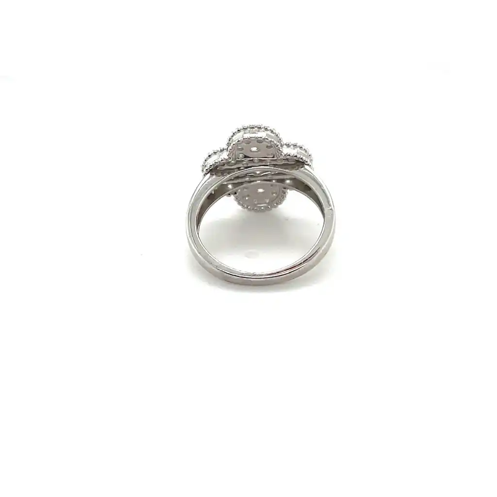 Ring bloem bezet met zirkonia-2