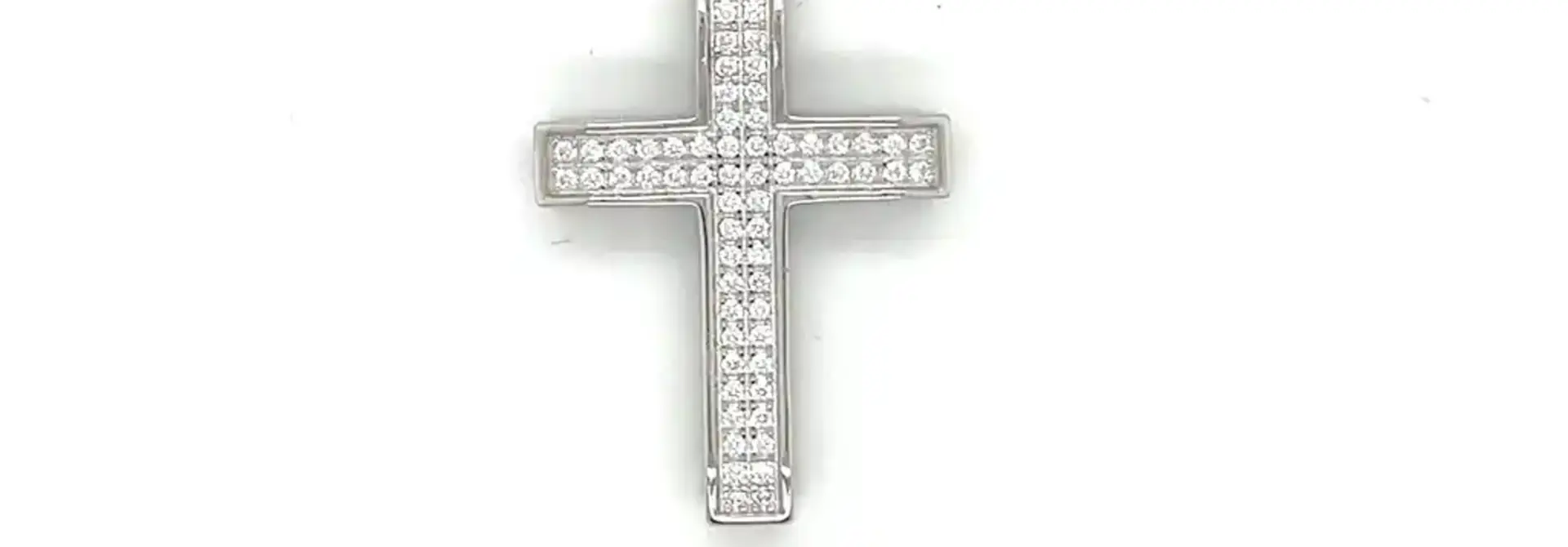 Hanger kruis rondom bezet met zirkonia's