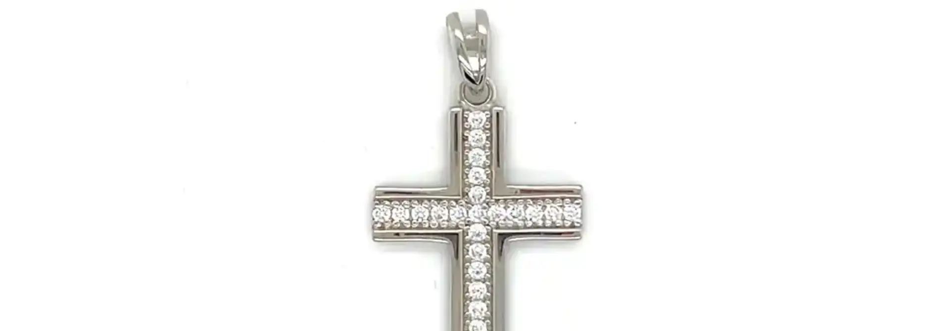 Hanger kruis bezet met zirkonia's