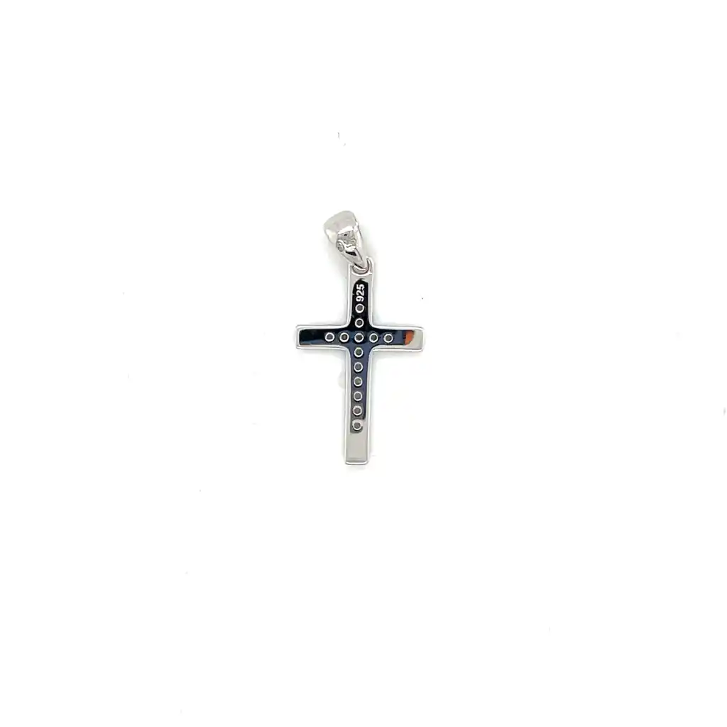 Hanger afgerond kruis bezet met zirkonia's-2