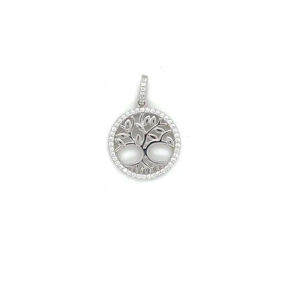 Hanger levensboom bezet met zirkonia's-1