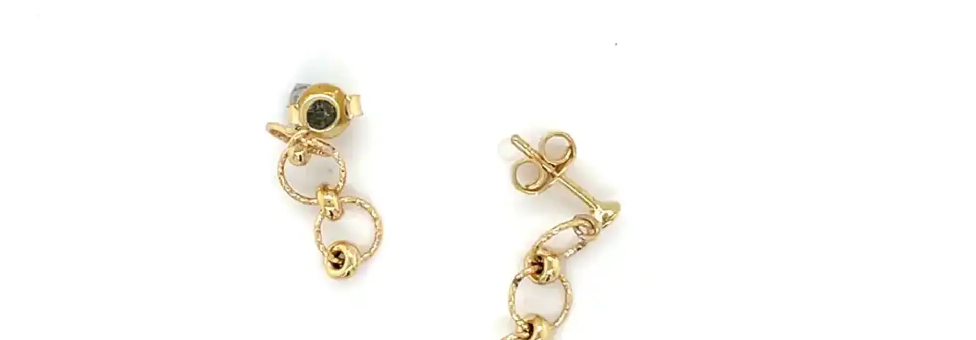 Oorbellen steker met balletjesketting
