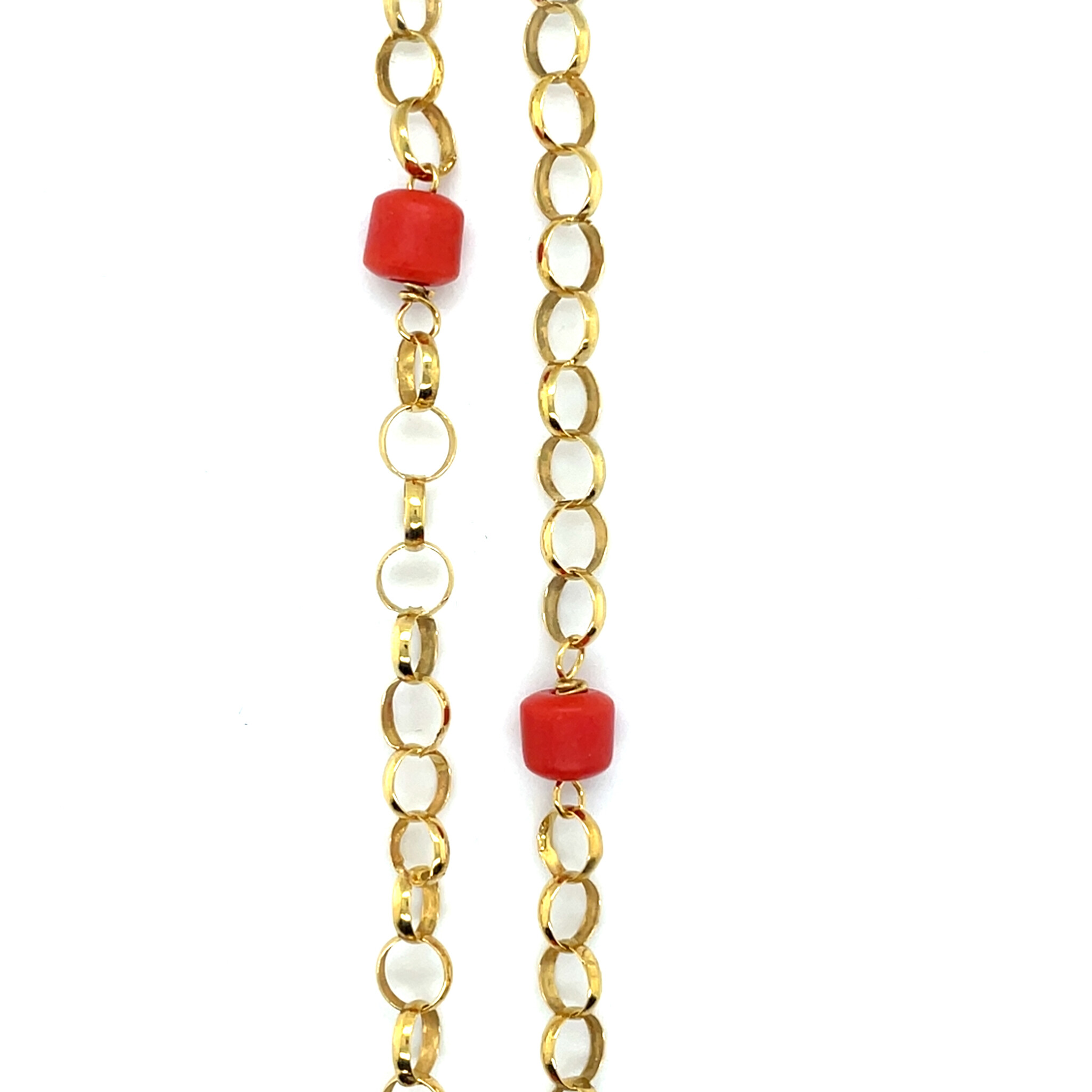 Ketting boto keti met oranje stenen-1