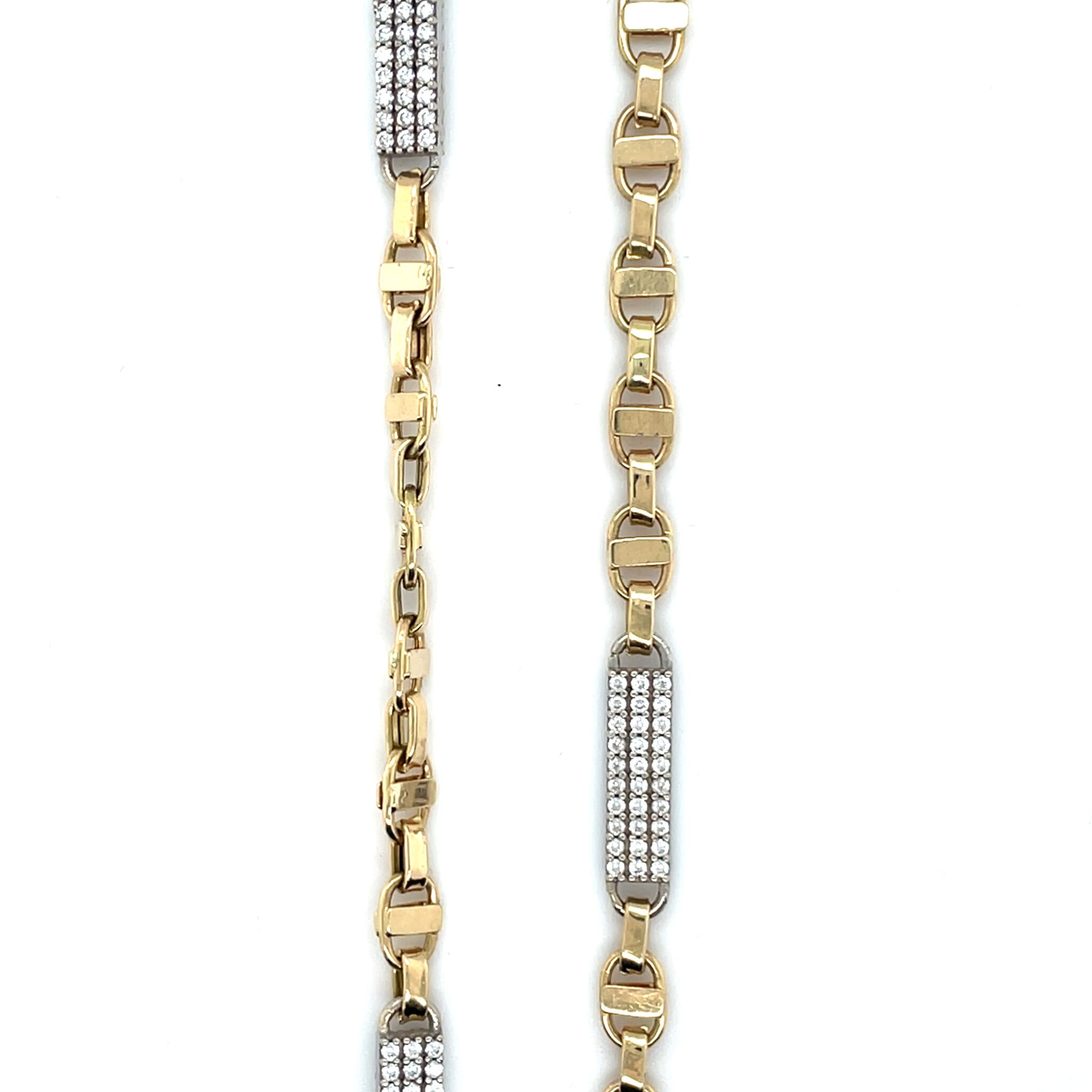 Ketting kingsley bicolor met zrikonia's 70 cm - 5 mm-1