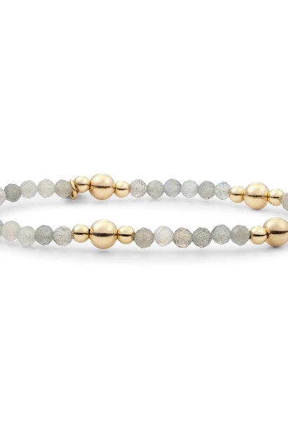 Armband Labradorite Bold Mix Goudkleurig