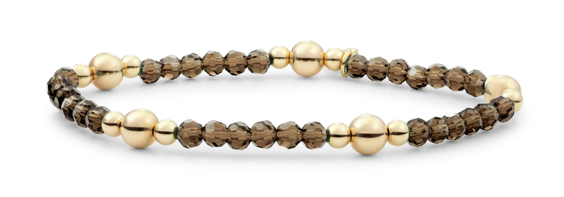 Armband Smoky Quartz Bold Mix Goudkleurig