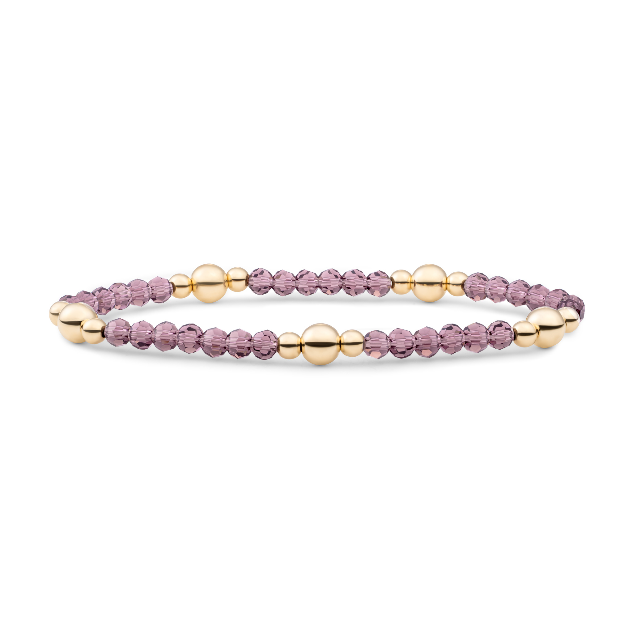 Armband Aubergine Quartz Bold Mix Goudkleurig-1