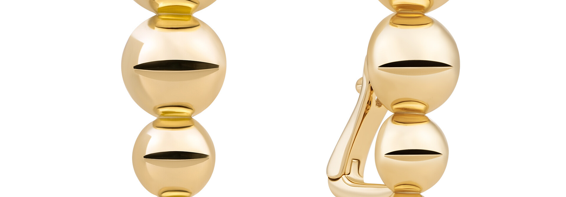 Oorbellen Bubble Push Back Earrings Goudkleurig