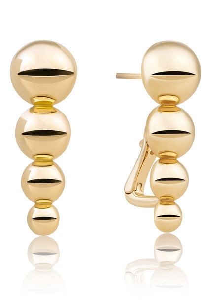 Oorbellen Bubble Push Back Earrings Goudkleurig