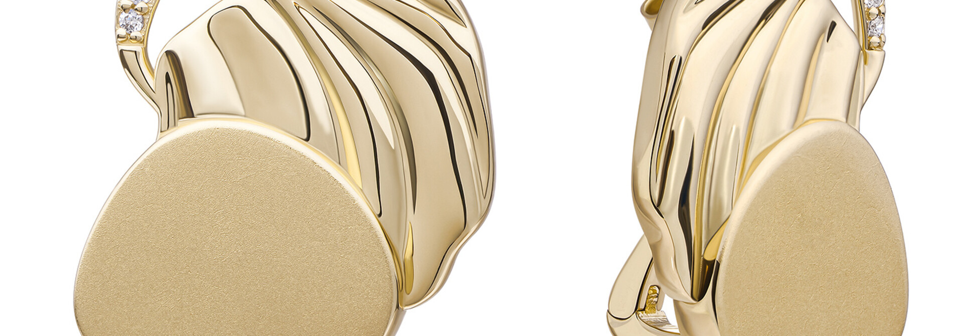 Oorbellen Uneven Push Back Earrings Goudkleurig - Zirconia
