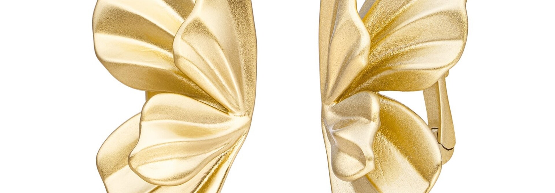 Oorbellen Butterfly Push Back Earrings Goudkleurig