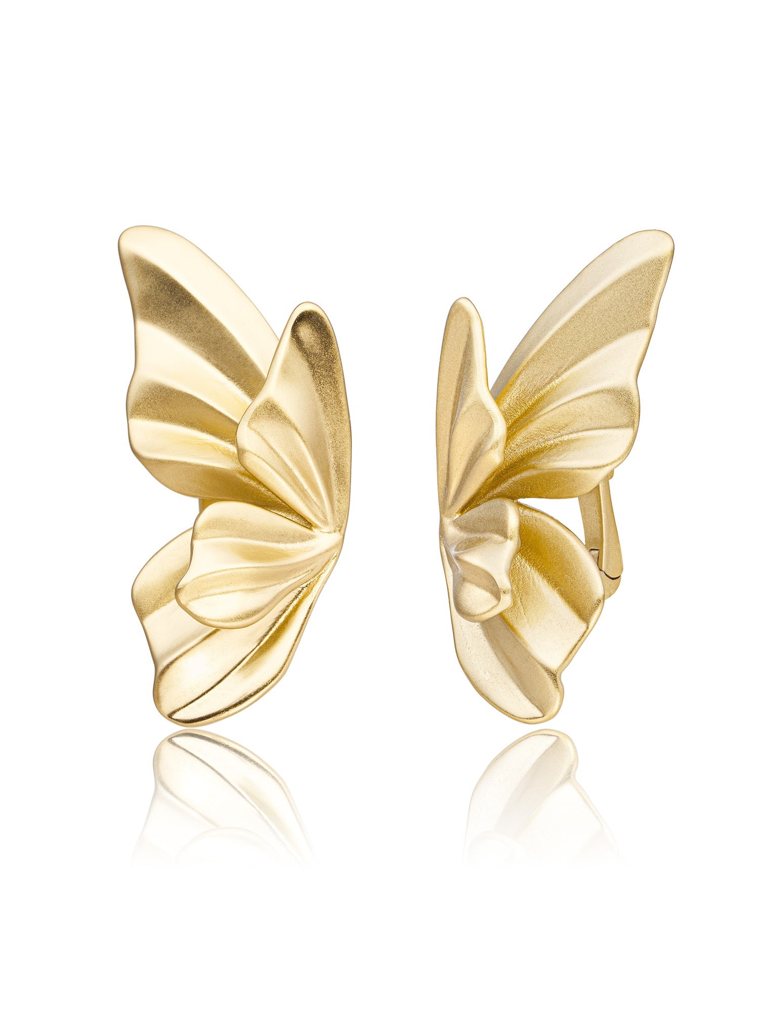 Oorbellen Butterfly Push Back Earrings Goudkleurig-1