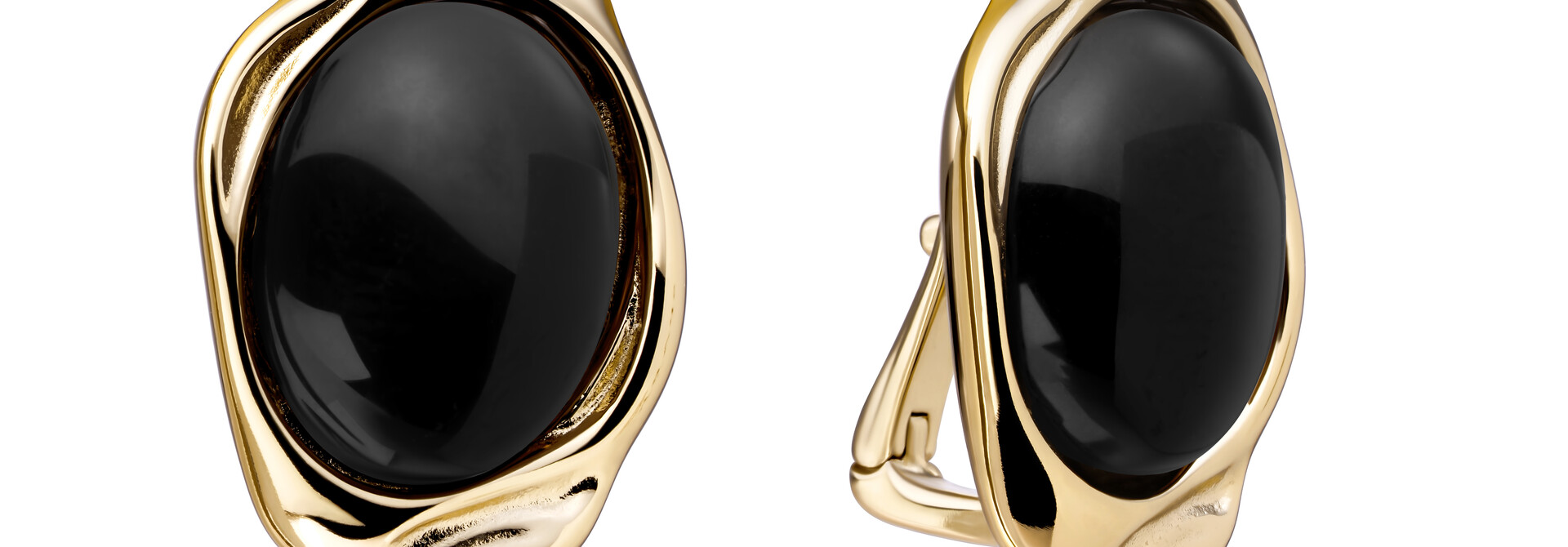 Oorbellen Onyx Flow Goudkleurig