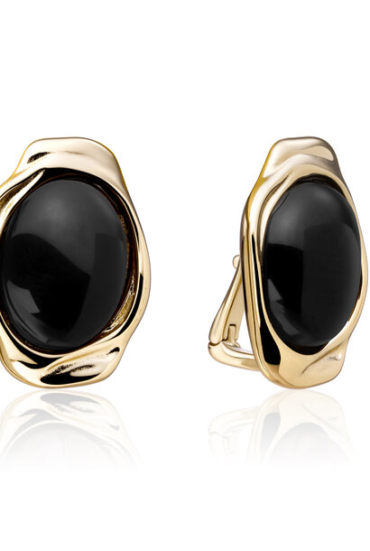 Oorbellen Onyx Flow Goudkleurig
