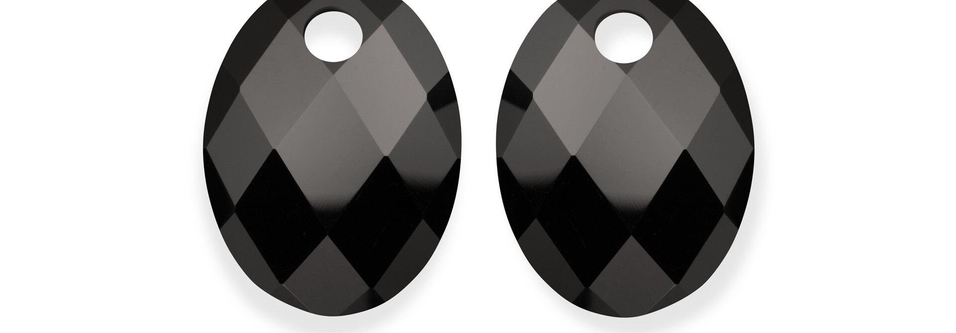 Oorbel Edelstenen Medium Oval Onyx
