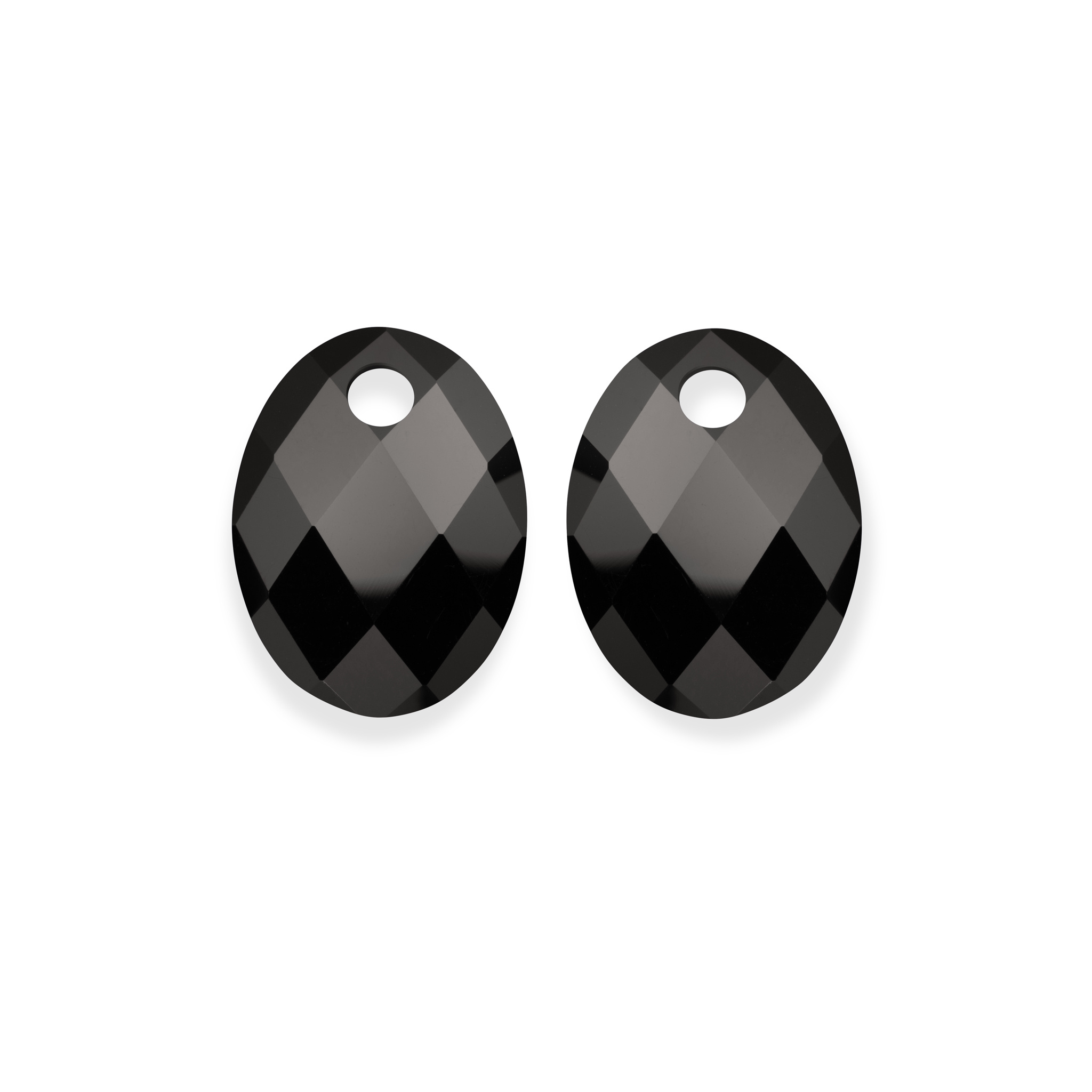 Oorbel Edelstenen Medium Oval Onyx-1