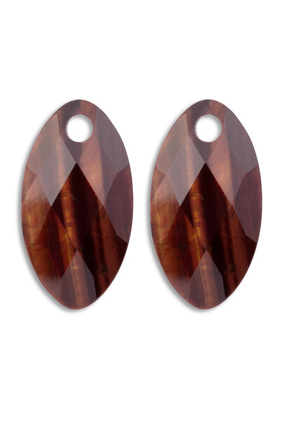 Oorbel Edelstenen Leaf - Red Tiger Eye