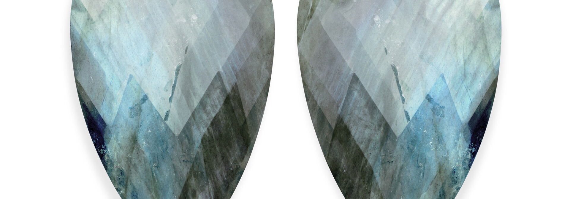 Oorbel Edelstenen Blossom - Labradorite