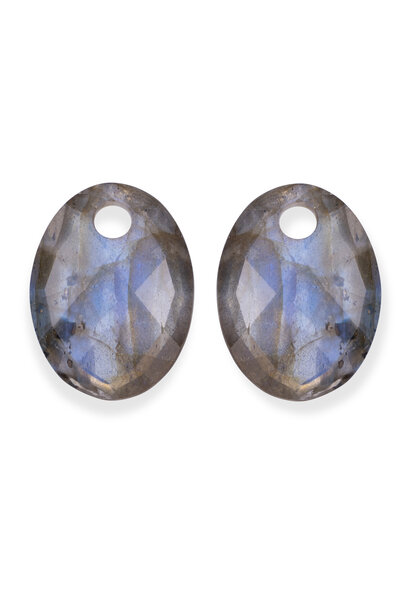 Oorbel Edelstenen Medium Oval - Labradorite