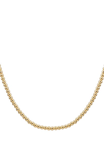 Kralenketting 3mm Goudkleurig - 42cm +2cm