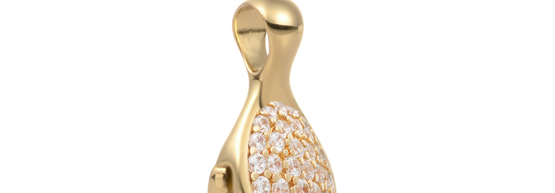 Hanger Leaf Clip Goudkleurig - Zirconia