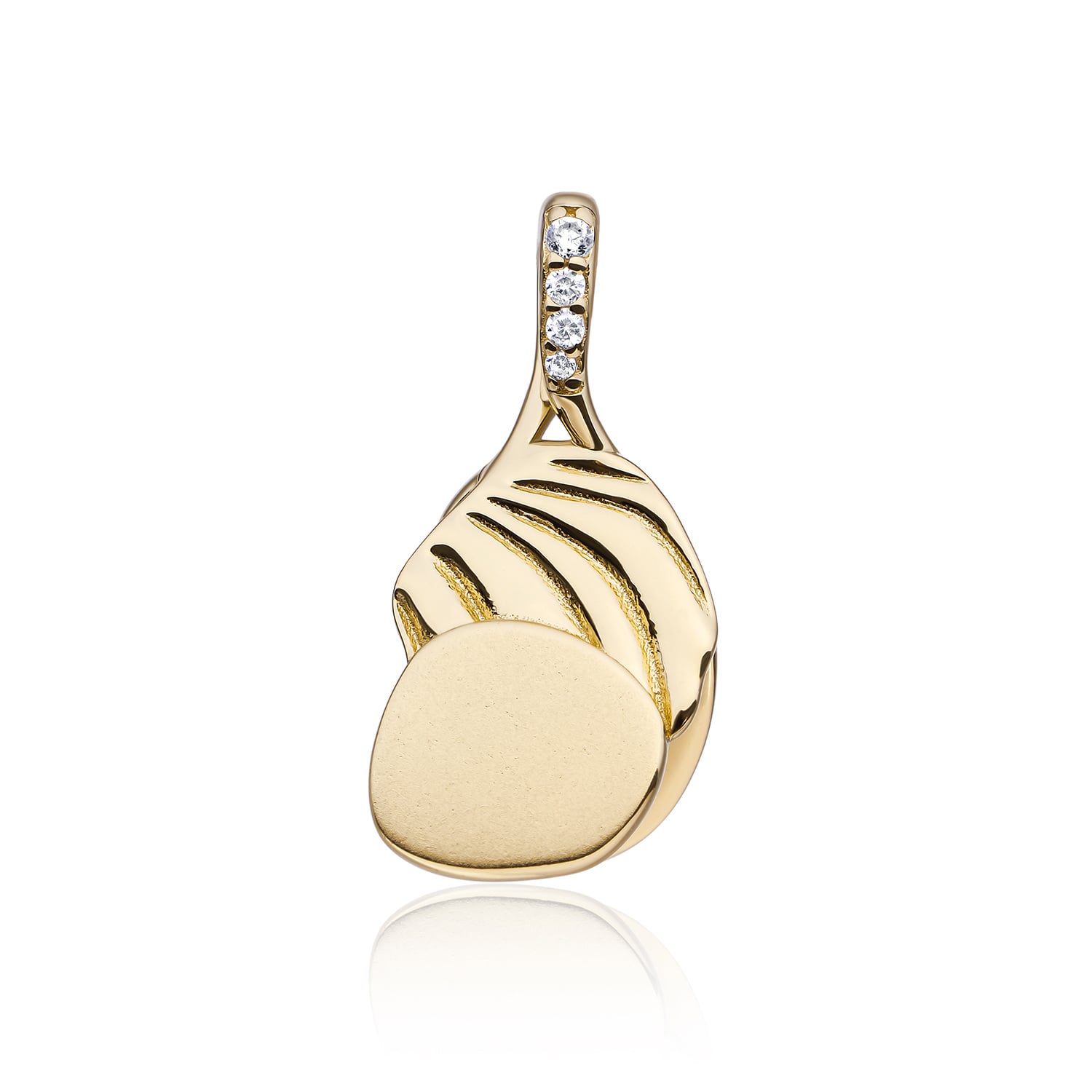 Hanger Uneven Goudkleurig - Zirconia-1