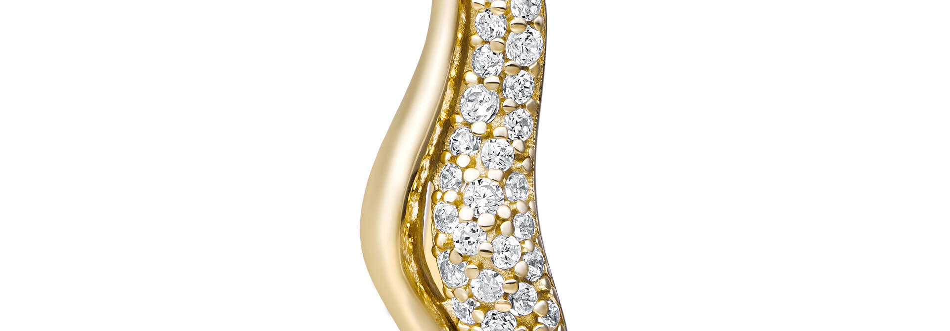 Hanger Pave Twirl Clip Goudkleurig - Zirconia