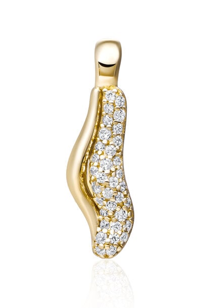 Hanger Pave Twirl Clip Goudkleurig - Zirconia