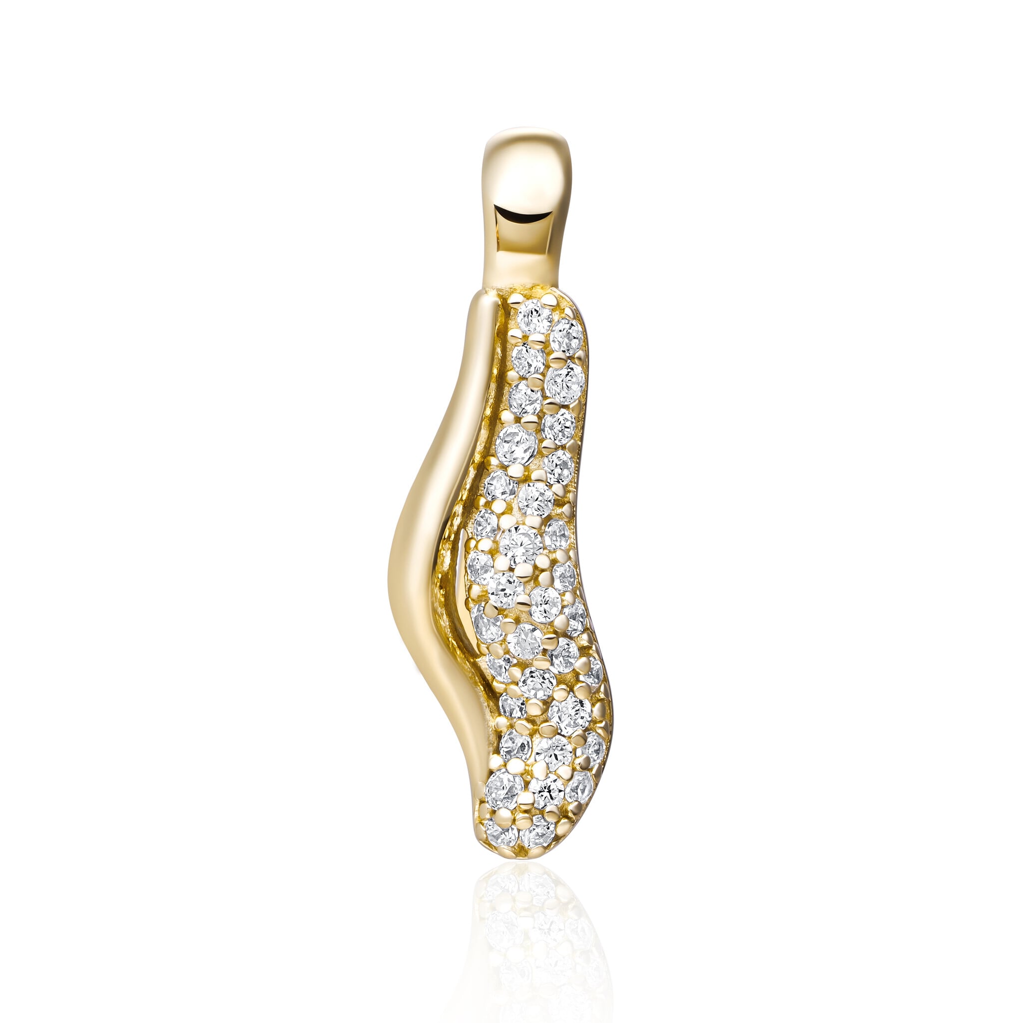 Hanger Pave Twirl Clip Goudkleurig - Zirconia-1