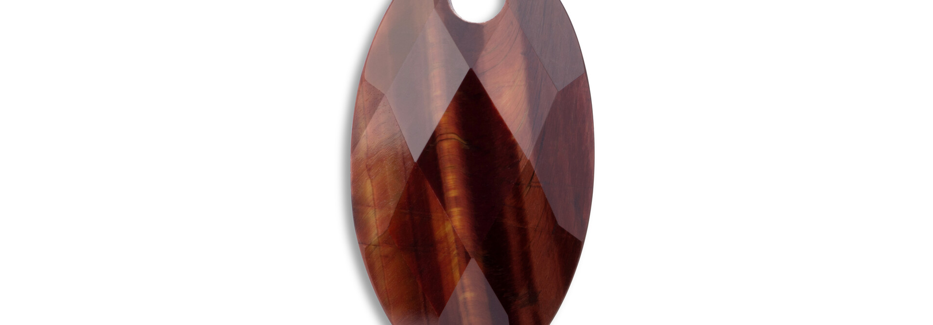 Hanger Edelsteen Leaf - Red Tiger Eye