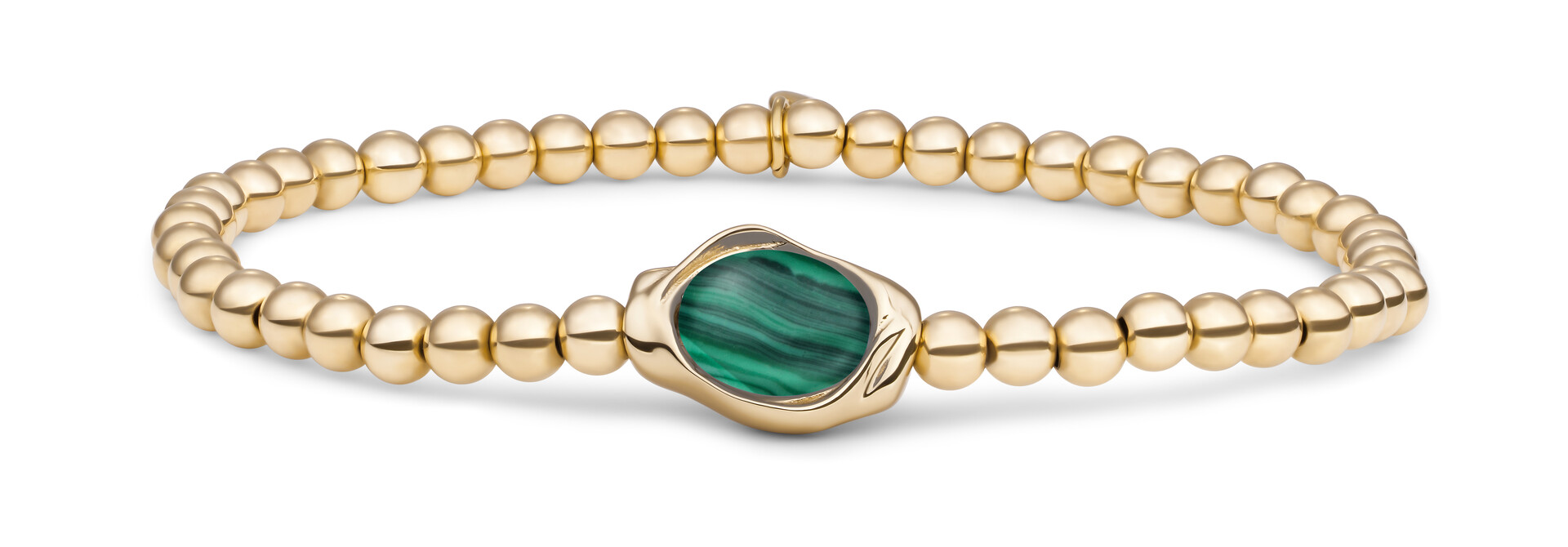 Armband Malachite Flow Goudkleurig