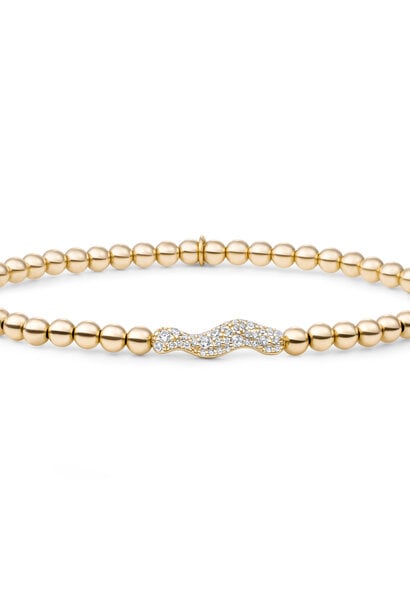 Armband Pave Twirl Goudkleurig - Zirconia