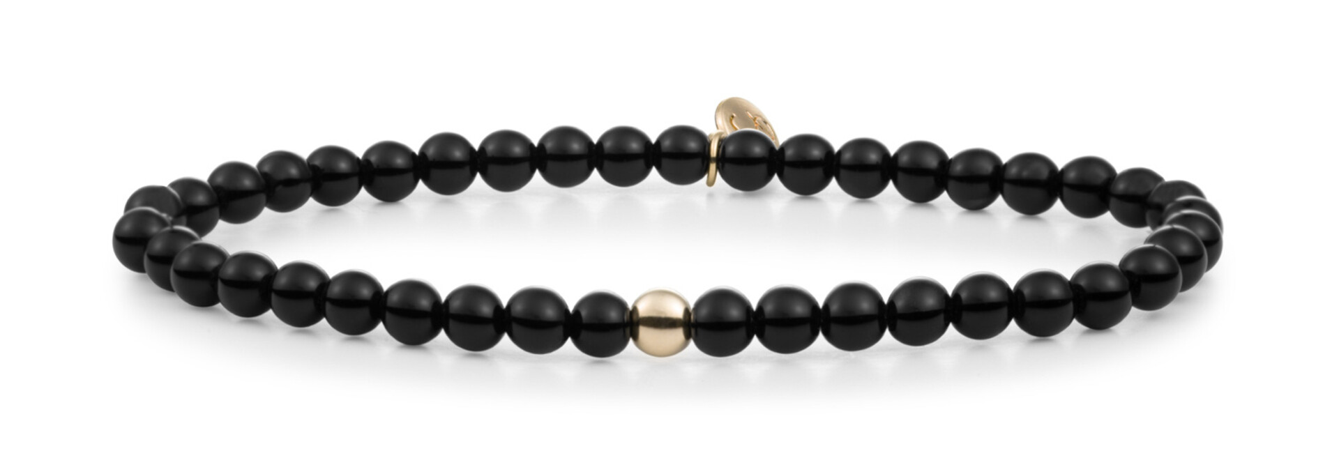 Armband Onyx Saturn small Goudkleurig - 4mm