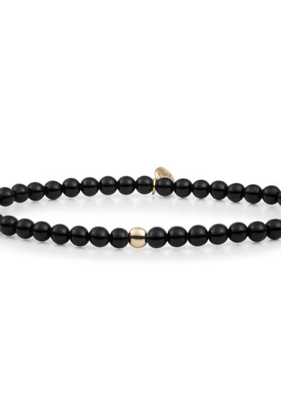 Armband Onyx Saturn small Goudkleurig - 4mm