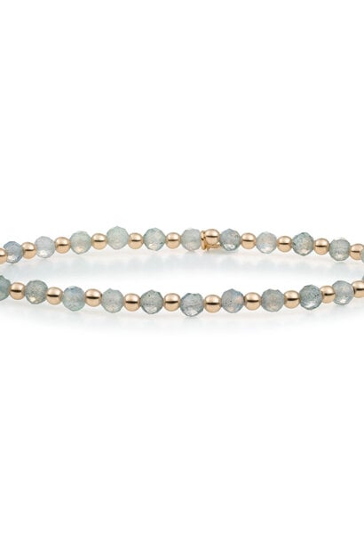 Armband Labradorite Interstellar Goudkleurig - 3mm