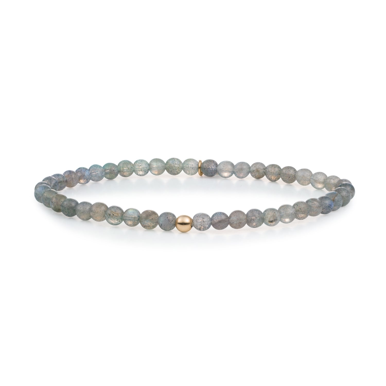 Armband Labradorite Saturn small Goudkleurig - 4mm-1