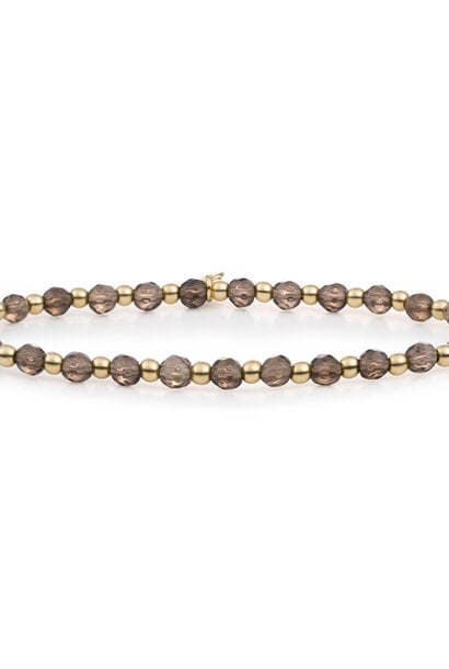 Armband Smoky Quartz Interstellar Goudkleurig