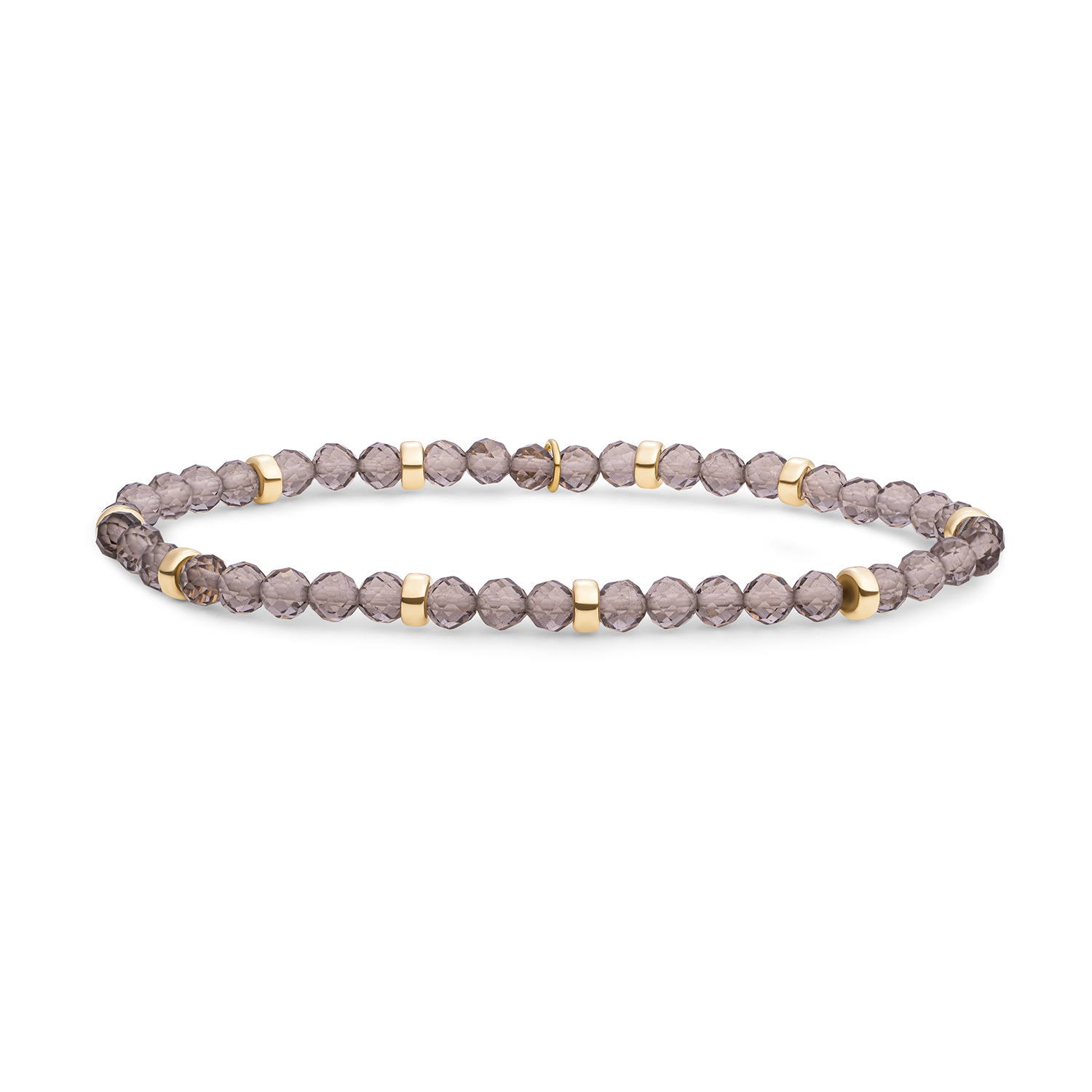 Armband Smoky Quartz Roundel Interstellar Goudkleurig-1